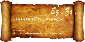 Szelezsán Zsigmond névjegykártya
