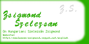 zsigmond szelezsan business card